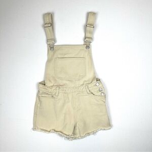 Superdown Backless Overall Shorts Denim Shortall